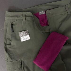 Eddie Bauer Star Ridge Fleece-Lined Warm Hiking Outdoor Pants, Size 12 $80